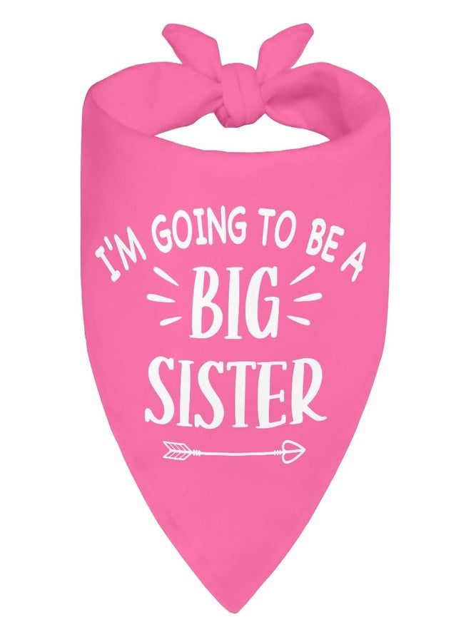 ZBBFSCSB I'm Going to Be A Big Sister Pink Dog Bandana, Pregnancy Announcement Gender Reveal Birthday Party Photoshoot Prop for Dog Lover Gifts - Image 1
